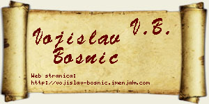 Vojislav Bosnić vizit kartica